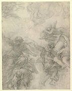 God the Father with Angels Holding Symbols of the Passion