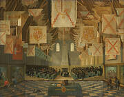 Interior of the Great Hall on the Binnenhof in The Hague, during the Great Assembly of the States-General in 1651