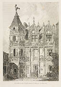 Architectural Antiquities of Normandy (Vol. II), Pl. 64:  House in the Place de la Pucelle, at Rouen