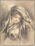 Young Woman with Her Head Covered