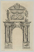 Triumphal arch, from 'Éloges et discours sur la triomphante réception du Roy en sa ville de Paris ...' by Jean-Baptiste de Machault