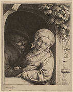 Peasant Couple in a Doorway (Village Romance)