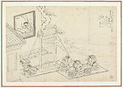 Preparatory drawing for a print in the series Hyakunin isshu uba ge etoki: Fujiwara Koretada