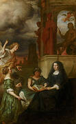 Allegory on the Memory of Stadholder Frederik Hendrik (1584-1647), with a Portrait of his Widow, Amalia of Solms-Braunfels (1602-1675)