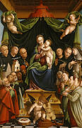 Madonna and Child Enthroned with Saints and Donors