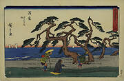 Zazanza Pine Trees, Hamamatsu, from the series The Fifty-three Stations of the Tokaido (Gyosho edition)