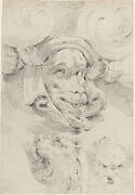 Ornamental Sketches with Grotesque Masks