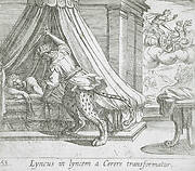 Lyncus Turned into a Lynx, While Attacking Triptolemus