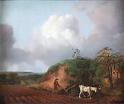 Peasant Ploughing with Two Horses