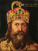 Ideal portrait of Emperor Charlemagne (747/748-814)