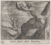 Plate 129: Acis Killed by Polyphemus (Acidem Scolpulo orbruit Polyphemus), from Ovid's 'Metamorphoses'