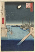 One Hundred Famous Views of Edo “Tsukudajima Island from Eitai Bridge”