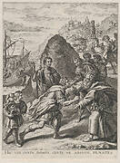 Plate 17: Aeneas welcomed by King Euandrus in Italy; from Guillielmus Becanus's 'Serenissimi Principis Ferdinandi, Hispaniarum Infantis...'