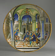 Istoriato plate - the saving of Rome by Camillus