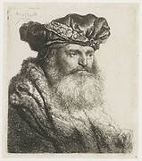 Bearded Man in a Velvet Cap with a Jewelled Clasp