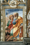 St. Peter and St. John with the healed cripple. A scene of the intrados inner band of the Del Bono Chapel