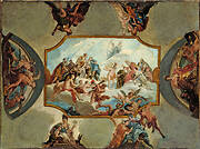 Reverence to Elector Johann Wilhelm von der Pfalz – Design for a Ceiling Painting for Bensberg Castle