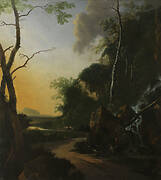 Italianate Landscape with Crab Fishers