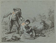 Peasant Teasing a Sleeping Girl with a Twig