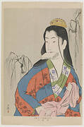 Courtesan tying her sash, from the series Patterns of Four Seasons