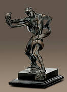 Maquette for "Athlete wrestling with a python"