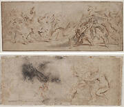 Reconciliation of the Romans and the Sabines (recto) Venus Disarming Mars, Drapery Study (verso)