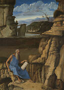 Saint Jerome reading in a Landscape