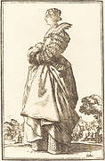 Noble Woman in Profile with her Hands in a Muff