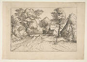 Village Road with a Farm and Sheds, from the series, The Small Landscapes (Multifariarum Casularum)