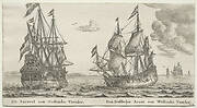 Various Ships and Views of Amsterdam (Verscheÿde Schepen en Gesichten van Amstelredam), Part II:  The Pearl and East Indiaman,  The Double Eagle, a West Indiaman