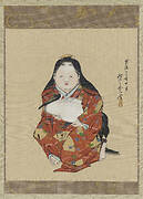 Otafuku, the Goddess of Mirth (Uzume), Holding a Baby Crane