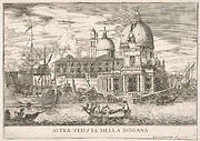 Plate 61: View of the customs house (Dogana da Mar) at the confluence of the Grand Canal and Giudecca Canal, Venice, 1703, from "The buildings and views of Venice" (Le fabriche e vedute di Venezia)