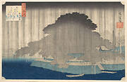 近江八景之内  唐崎夜雨|Night Rain at Karasaki, from the series Eight Views of Ō-mi