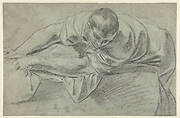 Model Study of a Man Leaning over a Table