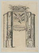 Triumphal arch, from 'Éloges et discours sur la triomphante réception du Roy en sa ville de Paris ...' by Jean-Baptiste de Machault