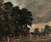 Landscape Study: Figures by a Clump of Trees