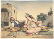 A Moroccan Couple on Their Terrace