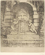 Fountain: Grotesque, Children and Basin (Une fountaine: Masque, enfants et bassin)