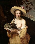 Shepherdess with Grape Bowl