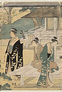 The Matsukaze Chapter of the Tale of Genji (from the series The Tale of Genji in Elegant Modern Dress)