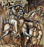 Design for 'The Flight into Egypt' stained glass