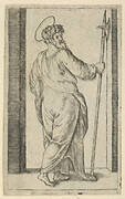 Saint Jude, holding a halberd in his right hand, from the series 'Piccoli Santi' (Small Saints)