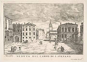 Plate 95: View of Campo Santo Stefano with the Loredan Palace and Morosini Palace, Venice, 1703, from "The buildings and views of Venice" (Le fabriche e vedute di Venezia)