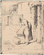 Woman Emptying a Pail (Femme vidant un seau)