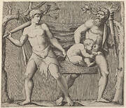 Two Fauns Carrying a Child