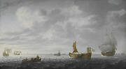 Dutch Fishing-Boats Shooting their Nets