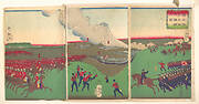 騎兵体歩兵体大調練之図|Illustration of Cavalry, Infantry and Soldiers Retreating (Kiheitai, hoheitai, daichōren no zu)