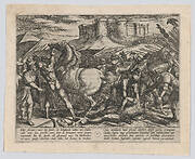 Plate 17: The Romans Misled by Civilis' Horse to Believe that He was Dead or Injured, from The War of the Romans Against the Batavians (Romanorvm et Batavorvm societas)