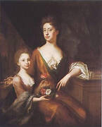 Portrait of a lady with daughter