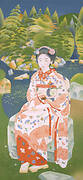 Maiko in a Garden